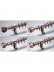 QYR16 1-1/8" Diameter Watagan Bronze Nickel Steel Curtain Rod Set Custom Made Length And Finial