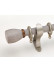 QYR17 1-3/16" Diameter Zeil  Aluminum Alloy Single Double Curtain rod set(Color: Pearl silver)
