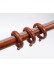 QYR18 1-1/8" Diameter Royal  Aluminum Alloy Wood Grain Single Double Curtain rod set