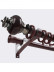 QYR18 1-1/8" Diameter Royal  Aluminum Alloy Wood Grain Single Double Curtain rod set