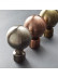 QYR1922 1-1/8" Green Bronze Steel Curtain Rod Set With Square And Ball Finial