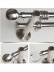  QYR1920 1-1/8" Nickel Silver Steel Curtain Rod Set With Crystal And Ball Finial