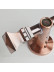  QYR1921 1-1/8" Red Bronze Steel Curtain Rod Set With Crown And Ball Finial(Color: Red Bronze Square Finial)