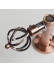 QYR1921 1-1/8" Red Bronze Steel Curtain Rod Set With Crown And Ball Finial(Color: Red Bronze Short Spiral Finial)