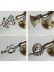QYR1922 1-1/8" Green Bronze Steel Curtain Rod Set With Square And Ball Finial