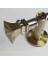 QYR1922 1-1/8" Green Bronze Steel Curtain Rod Set With Square And Ball Finial(Color: Green Bronze Square Finial)
