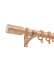 QYR20 1-1/8" Diameter Luxury White Black Bronze Column Finial Aluminum Alloy Single Double Curtain rod set(Color: Gold)