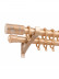 QYR20 1-1/8" Diameter Luxury White Black Bronze Column Finial Aluminum Alloy Single Double Curtain rod set