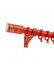 QYR20 1-1/8" Diameter Luxury White Black Bronze Column Finial Aluminum Alloy Single Double Curtain rod set(Color: Orange)