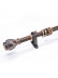 QYR21 1-1/8" Diameter Aluminum Alloy Green Bronze and Red Bronze Curtain Rod Set(Color: Red bronze)