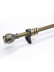 QYR21 1-1/8" Diameter Aluminum Alloy Green Bronze and Red Bronze Curtain Rod Set(Color: Green bronze)