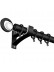QYR24 1-1/8" White Black Wall Mount Thick Single Double Curtain Rod Sets(Color: Black Moon Finial)