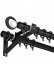 QYR24 1-1/8" White Black Wall Mount Thick Single Double Curtain Rod Sets