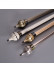 QYR26 1-1/8" QYR26 Gold Metal Curtain Rod Set With Rollers