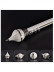 QYR26 1-1/8" QYR26 Gold Metal Curtain Rod Set With Rollers
