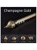 QYR26 1-1/8" QYR26 Gold Metal Curtain Rod Set With Rollers(Color: Champagne gold)