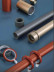QYR30 1-1/8" Diameter Luxury Black Gold Blue Column Finial Aluminum Alloy Single Double Curtain rod set