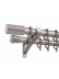 QYR30 1-1/8" Diameter Luxury Black Gold Blue Column Finial Aluminum Alloy Single Double Curtain rod set