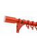 QYR30 1-1/8" Diameter Luxury Black Gold Blue Column Finial Aluminum Alloy Single Double Curtain rod set(Color: Orange)