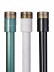 QYR33 1-1/8" Diameter Luxury Black Blue Column Finial Aluminum Alloy Single Double Curtain rod set
