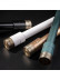 QYR33 1-1/8" Diameter Luxury Black Blue Column Finial Aluminum Alloy Single Double Curtain rod set