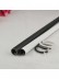 3/4" Hollow Cork Finial Steel Single Curtain Rod Set Custom Length Curtain Rod Cross Section