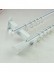 3/4" Floral Cork Finial Steel Double Curtain Rod Set Custom Length Curtain Rod in White Color