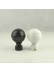 1-1/8" Ball Finial Steel Single Curtain Rod Set Custom Length Curtain Rod White Ball Finial