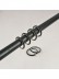 7/8" Black Wrought Iron Double Curtain Rod Set with Tail Finial Custom Length Rings