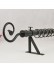 7/8" Black Wrought Iron Single Curtain Rod Set with Tail Finial Custom Length (Color: Black)