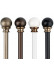 QYR37 1-1/8" Ivory Black Bronze Ball Finial Aluminum Alloy Single Double Curtain rod sets