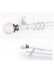 QYR37 1-1/8" Ivory Black Bronze Ball Finial Aluminum Alloy Single Double Curtain rod set(Color: Ivory)