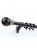QYR37 1-1/8" Ivory Black Bronze Ball Finial Aluminum Alloy Single Double Curtain rod set
