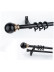 QYR37 1-1/8" Ivory Black Bronze Ball Finial Aluminum Alloy Single Double Curtain rod set(Color: Black)