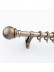 QYR37 1-1/8" Ivory Black Bronze Ball Finial Aluminum Alloy Single Double Curtain rod set
