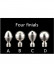 QYR3821 Nickel Silver Steel Curtain Rod Set With Peacock Bracket