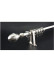 QYR3820 Nickel Silver Steel Curtain Rod Set(Color: Silver Nickel Finial A)