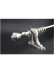 QYR3821 Nickel Silver Steel Curtain Rod Set With Peacock Bracket(Color: Silver Nickel Finial C)