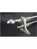 QYR3821 Nickel Silver Steel Curtain Rod Set With Peacock Bracket