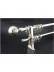 QYR3820 Nickel Silver Steel Curtain Rod Set