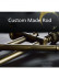 QYR39 1-1/8" Diameter Black Brush Gold Peacock Bracket Aluminum Alloy Single Double Curtain Rod Sets
