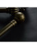 QYR39 1-1/8" Diameter Black Brush Gold Peacock Bracket Aluminum Alloy Single Double Curtain Rod Sets