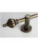 QYR39 1-1/8" Diameter Black Brush Gold Peacock Bracket Aluminum Alloy Single Double Curtain Rod Sets