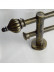 QYR39 1-1/8" Diameter Black Brush Gold Peacock Bracket Aluminum Alloy Single Double Curtain Rod Sets