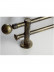 QYR39 1-1/8" Diameter Black Brush Gold Peacock Bracket Aluminum Alloy Single Double Curtain Rod Sets