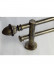 QYR39 1-1/8" Diameter Black Brush Gold Peacock Bracket Aluminum Alloy Single Double Curtain Rod Sets