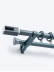 QYR40 1-1/8" Diameter Luxury White Grey Cuboid Finial Aluminum Alloy Single Double Curtain rod sets
