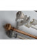QYRY40 1-1/4"  Aluminum Alloy Thick White Blue Gold Curtain Rod Sets