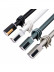 QYR40 1-1/8" Diameter Luxury White Grey Cuboid Finial Aluminum Alloy Single Double Curtain rod sets