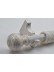 QYRY40 1-1/4"  Aluminum Alloy Thick White Blue Gold Curtain Rod Sets(Color: White)